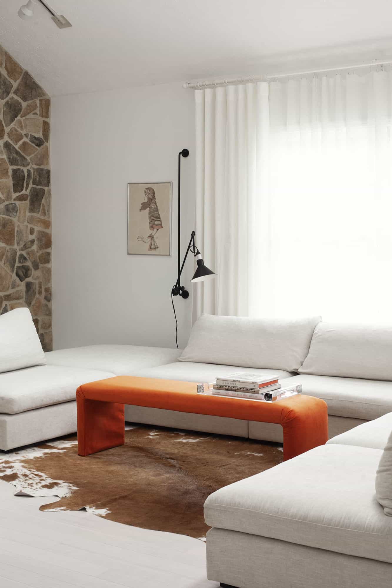 upholstered waterfall bench DIY