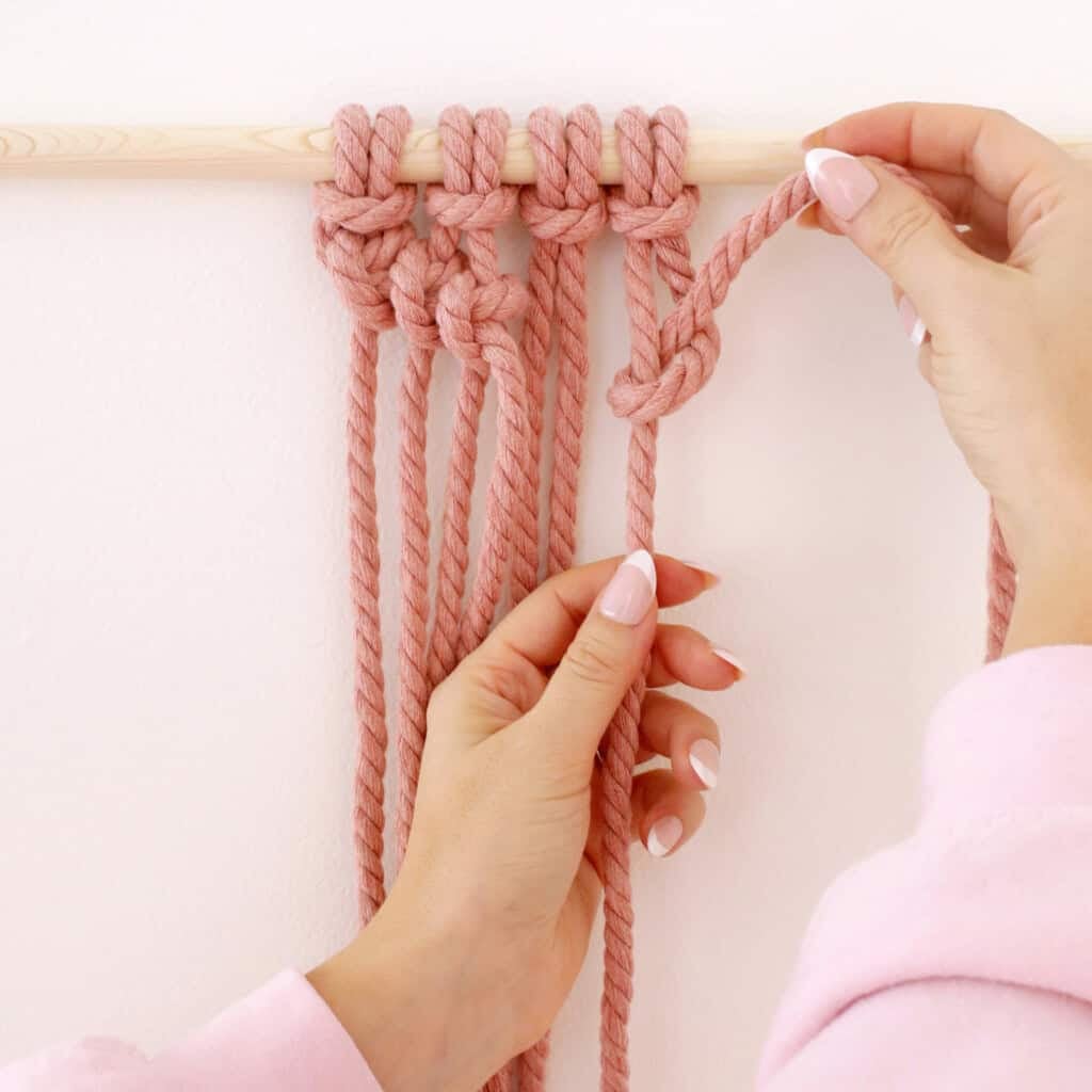 Double Half-Hitch Knot macrame